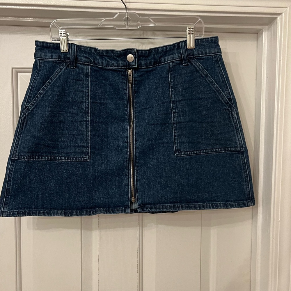 Madewell Dark Blue Denim Mini Skirt